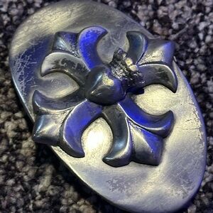 King Baby Silver Fleur-de-Lis Belt Buckle